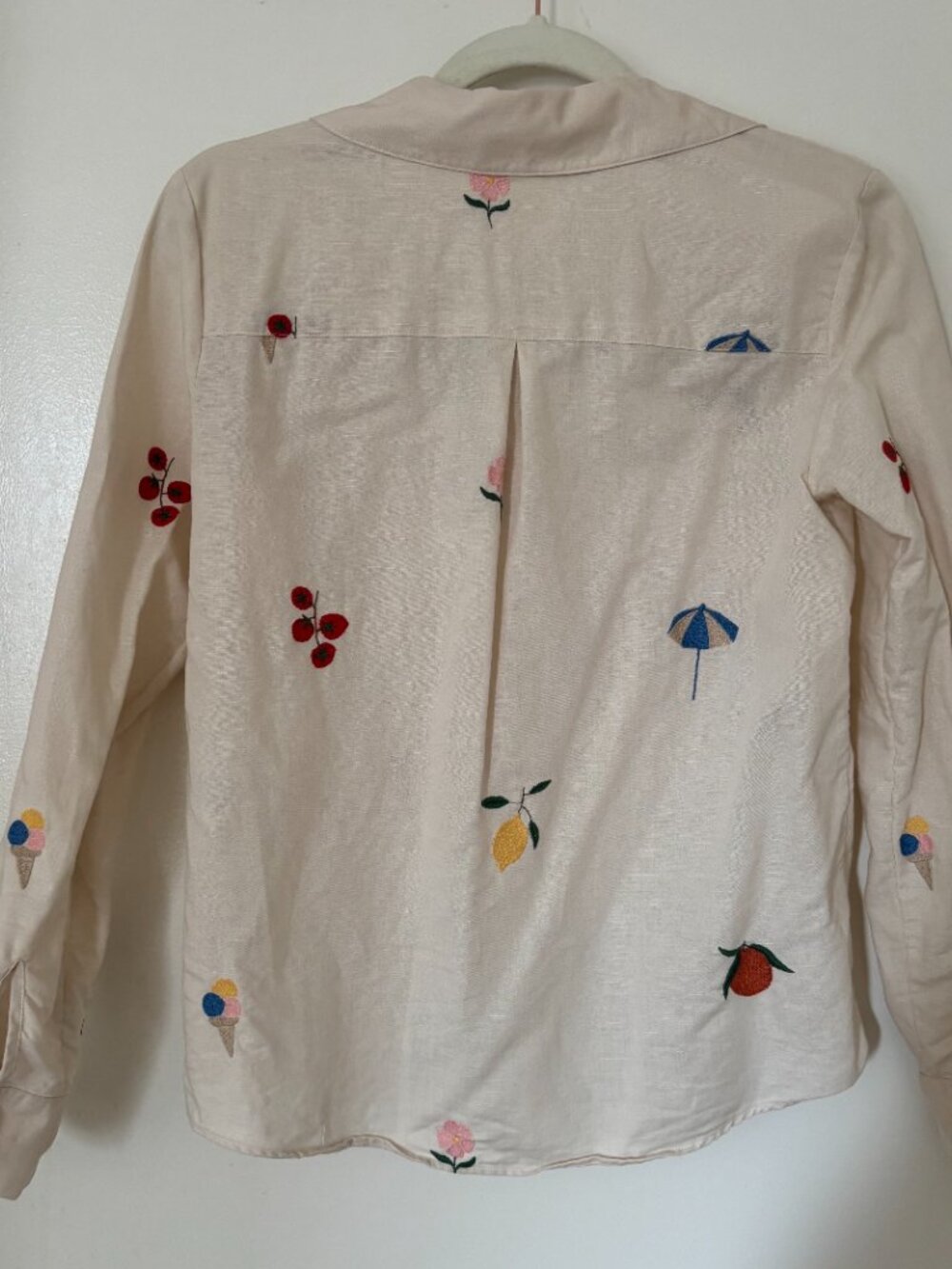 Sezane Embroidered Tomboy Shirt Italie 34 - Picture 5 of 6